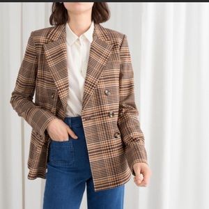&Other Stories Plaid Check Blazer